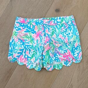 Lilly Pulitzer Blue and Pink High Waist Shorts